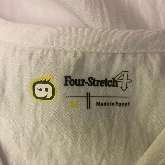 Four-Stretch White Scrub Top GUC M - Picture 4 of 7